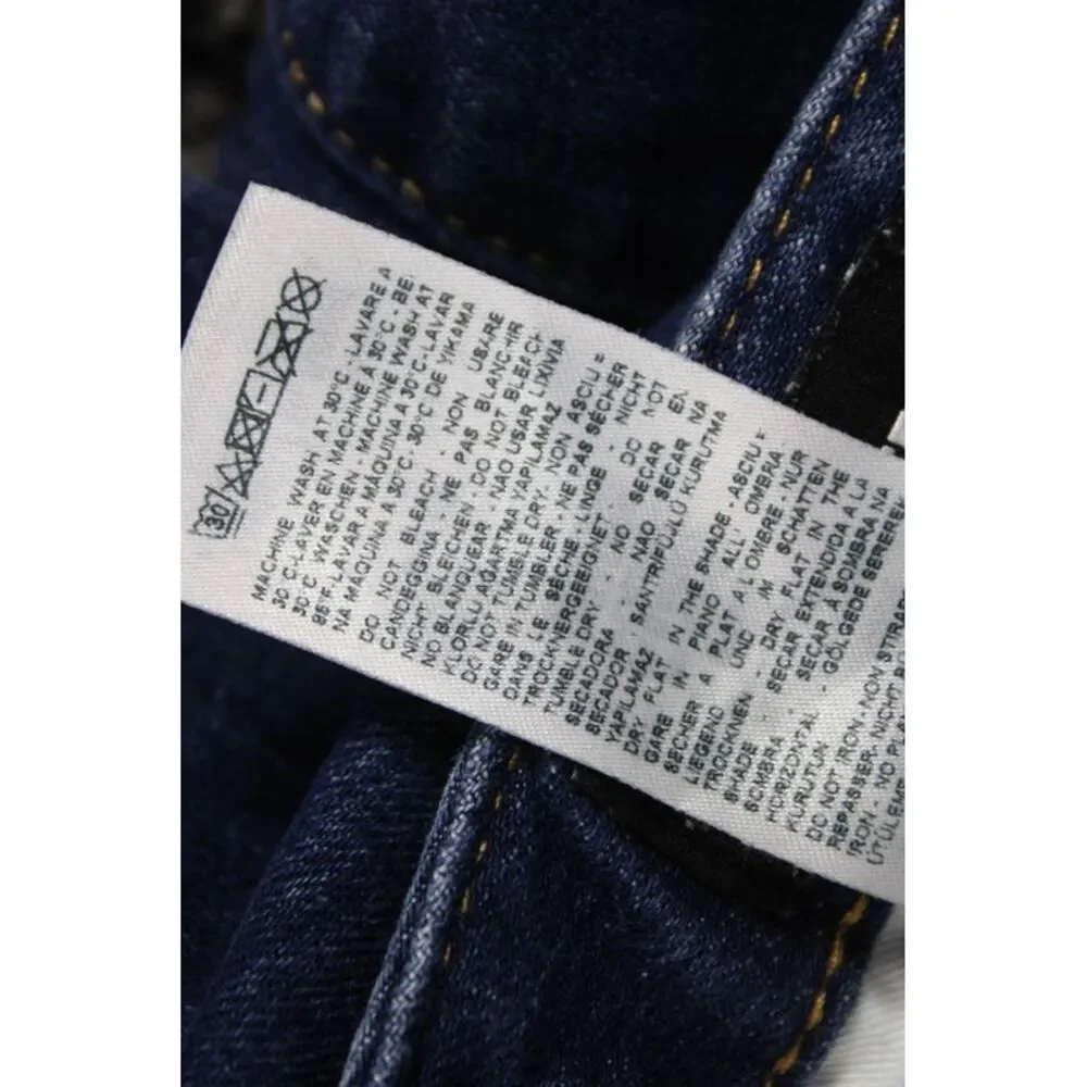 Dsquared2 Girls Button Fly Distressed Dark Wash Cropped Jeans Blue Size 16